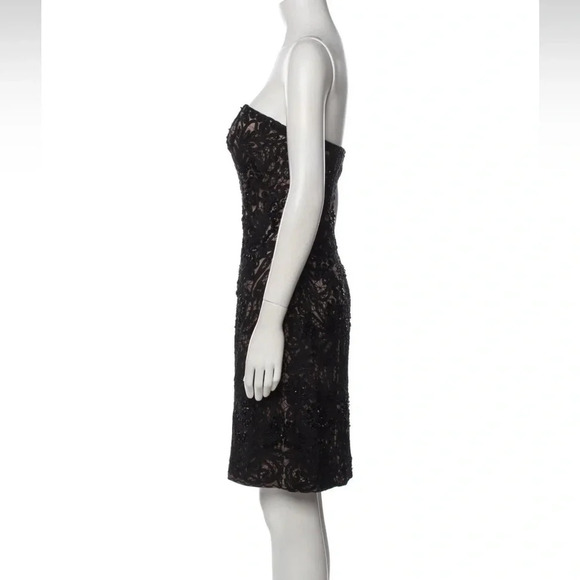 Sue Wong black strapless embellished lace cocktail dress Size 4 - Picture 4 of 11